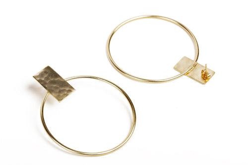 Alluring Hammered Hoops