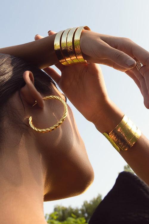 Braided Rope Hoop Earrings