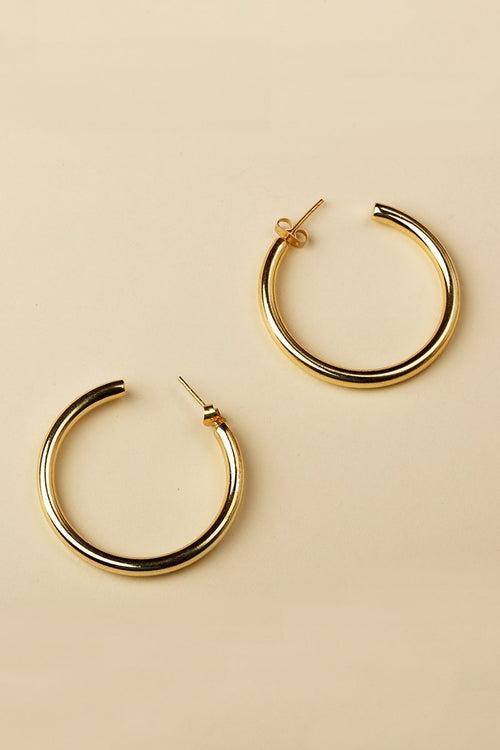 Classic Dainty Medium Hoop Earrings