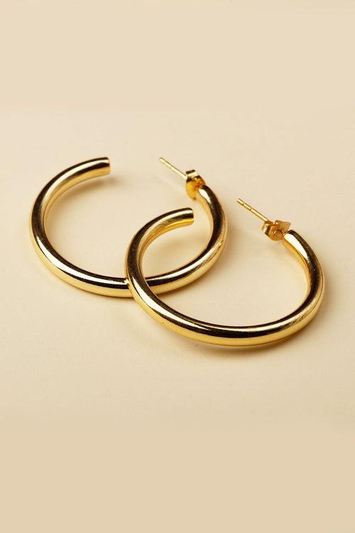 Classic Dainty Medium Hoop Earrings