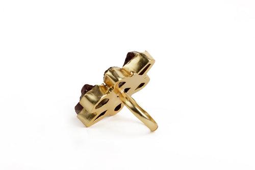 Gold Flower Statement Ring