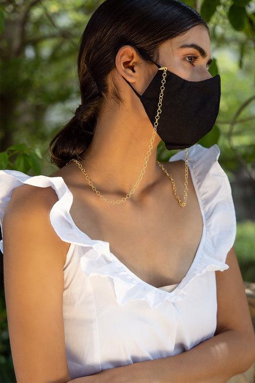 Gold Hexagon Shape Airpods/Mask And Eyewear Chain