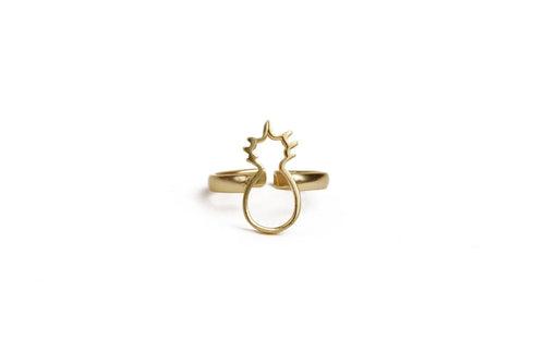 Gold Plated Statement Ring For Wife