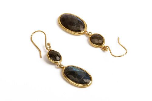 Lavish Labrodorite Statement Earrings