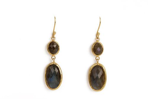 Lavish Labrodorite Statement Earrings