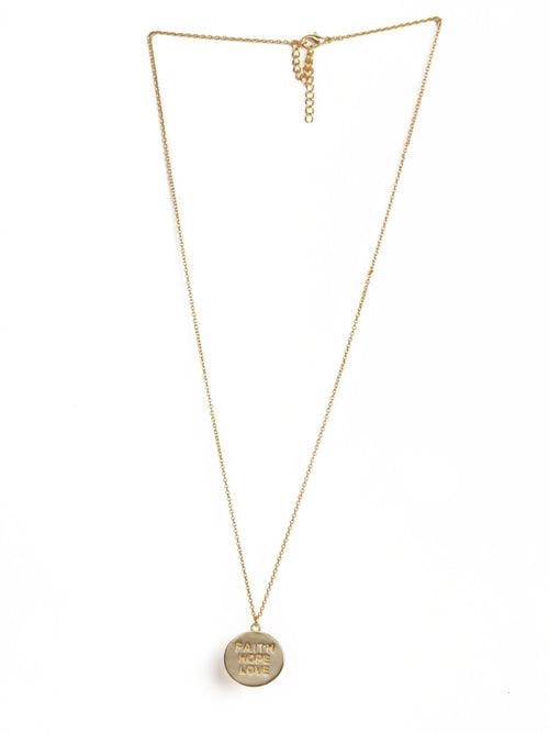 Shining Pendant Gold Necklace