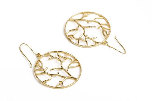 Subtly Natural Hoop Gold Earrings for Girls