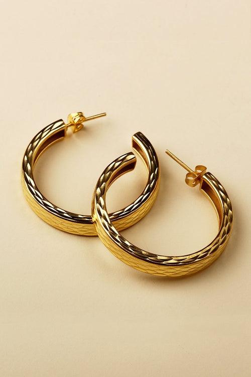 Textured Hoop Earrings