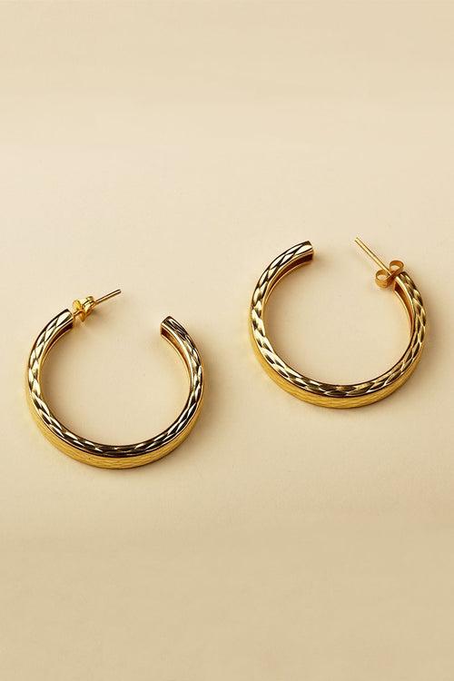 Textured Hoop Earrings