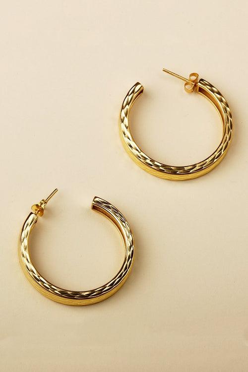 Textured Hoop Earrings