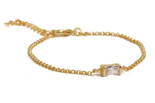 Ziricon Baguette Chain Bracelet