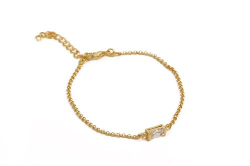 Ziricon Baguette Chain Bracelet