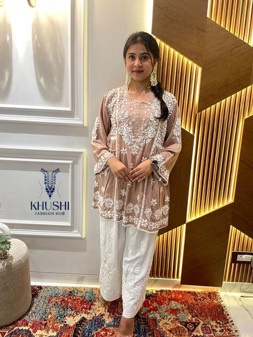 Modal Chikankari Kurti