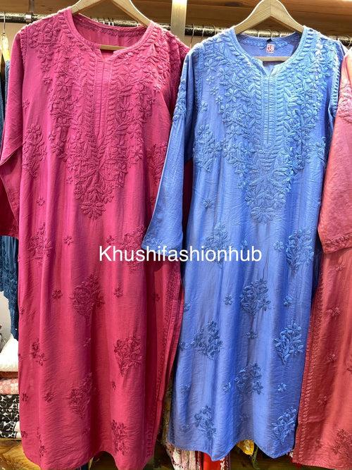 Chanderi Pink Kurti