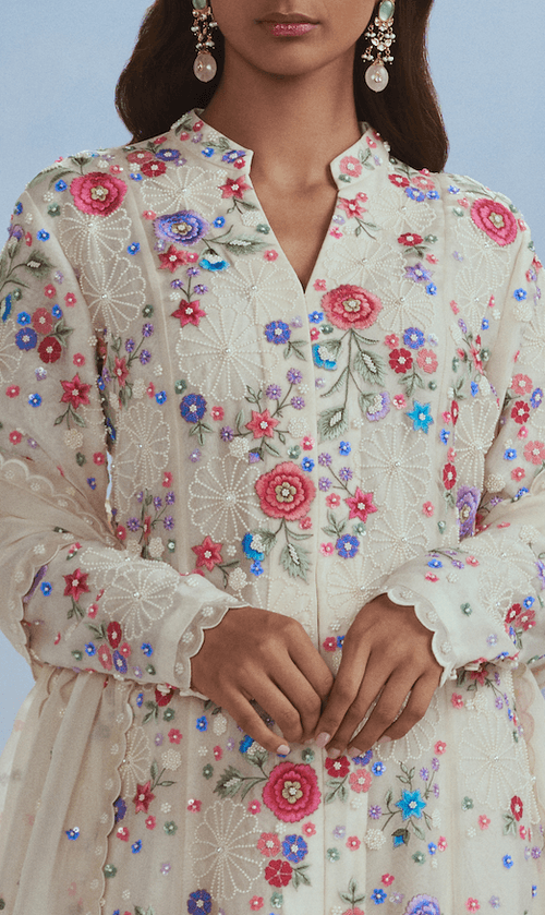 FS/49 - Mehtab Bagh Lunar Blossom Kalidar Kurta set