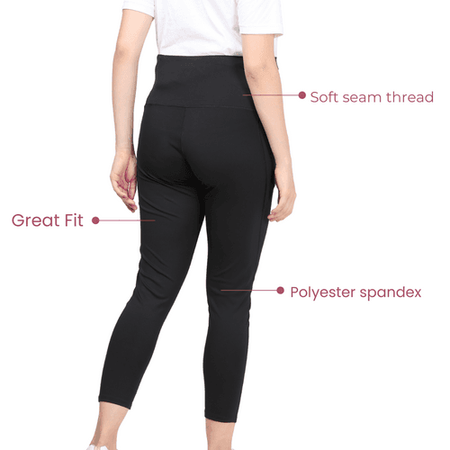 Maternity Leggings -  Black