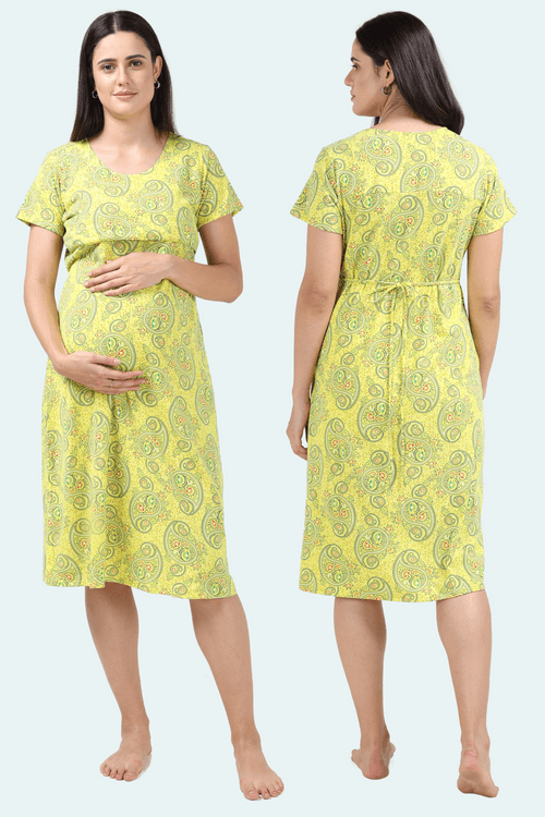 Yellow A-Line Feeding Nightgown