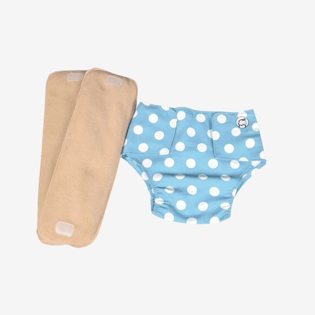 Infant Reusable Diapers | Polka Love | Velcro Closure | With 2 Diaper Pads Free