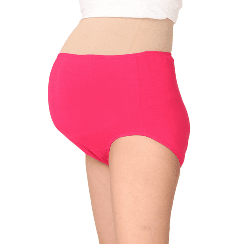 Maternity Belly Panel Panty | Maternity Panty | High Waist Full Coverage | Full Belly Support | Comfy Cotton Pregnancy Underwear | Assorted | Pack Of 3