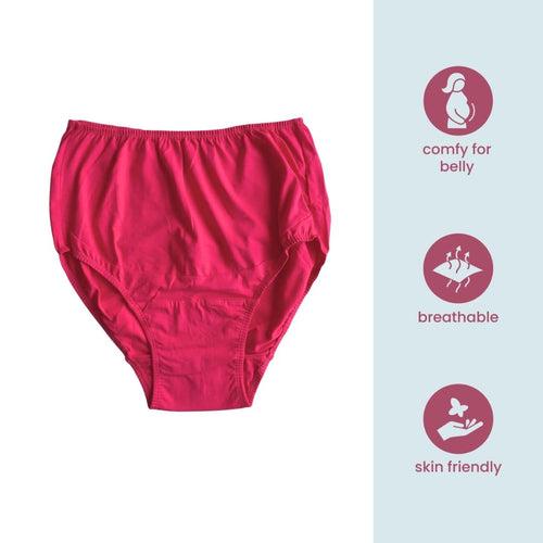 Maternity Belly Panel Panty | Maternity Belly Underwear For Women | High Waist Full Coverage | Full Belly Support | Comfy Cotton Pregnancy Underwear | Assorted | Pack Of 7