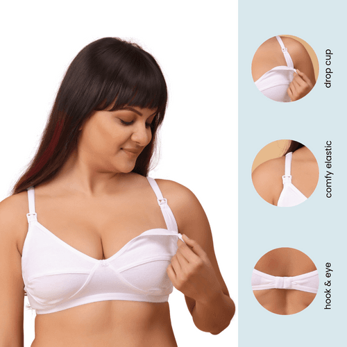 Nursing Bras-White -  Pack of 3