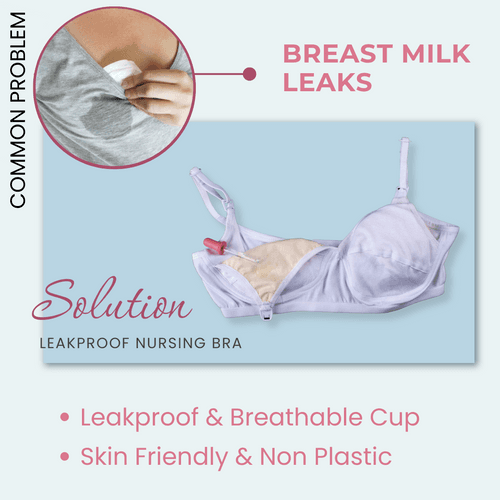 LeakProof Nursing Bra - Skin -  Pack Of 3