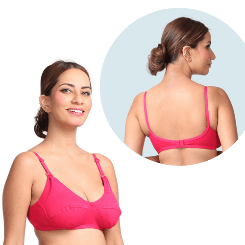 LeakProof Nursing Bra | Drop Cup | Skin Friendly & Non Plastic | Prevents Show Of Milk Stains | Pack Of 3