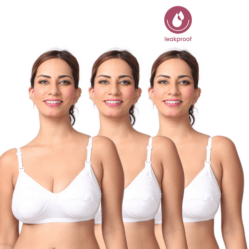 LeakProof Nursing Bra-White -  Pack Of 3