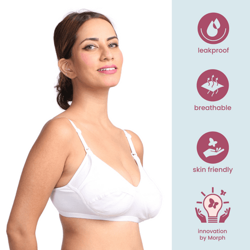 LeakProof Nursing Bra-White -  Pack Of 3