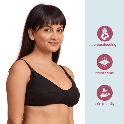 Nursing Bras-Black -  Pack of 3