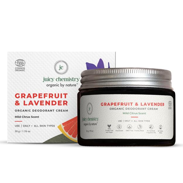 Juicy Chemistry Grapefruit & Lavender Organic Deodorant Cream