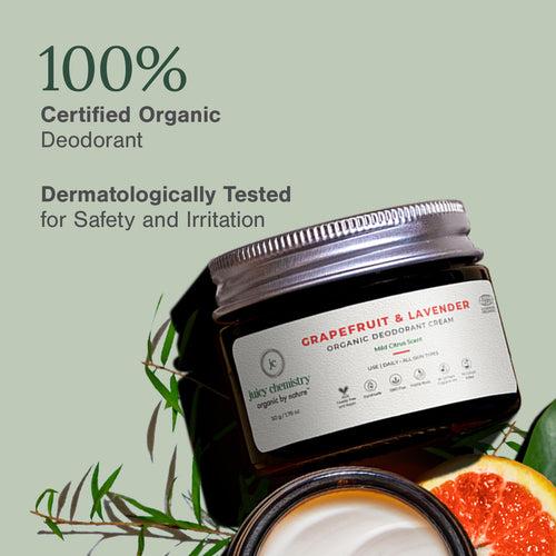 Juicy Chemistry Grapefruit & Lavender Organic Deodorant Cream