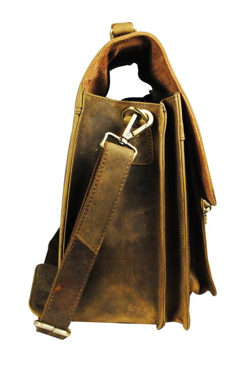 Calfnero Genuine Leather Men's Messenger Bag (432-Hunter)