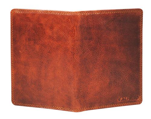 Calfnero Genuine Leather Passport Wallet-Passport Holder (5232-Cognac)