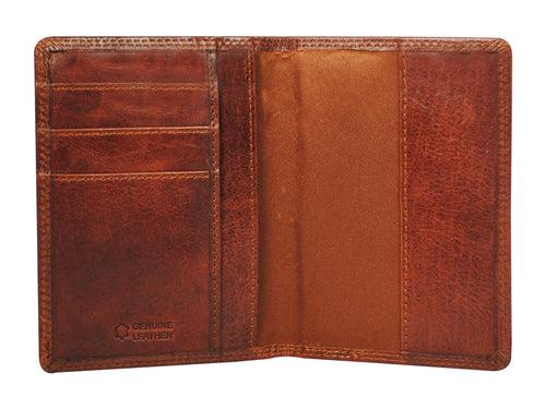 Calfnero Genuine Leather Passport Wallet-Passport Holder (5232-Cognac)