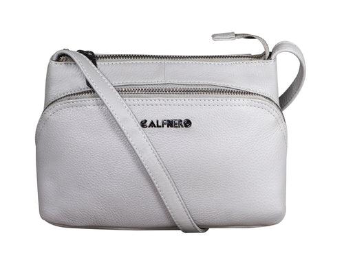 Calfnero Genuine Leather Women's Sling Bag (713935-Grey)