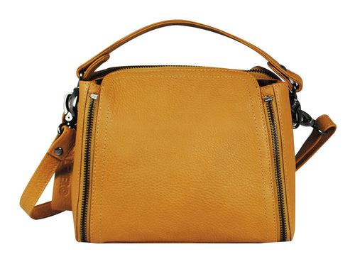 Calfnero Women's Genuine Leather Hand Bag (3044-Camel)