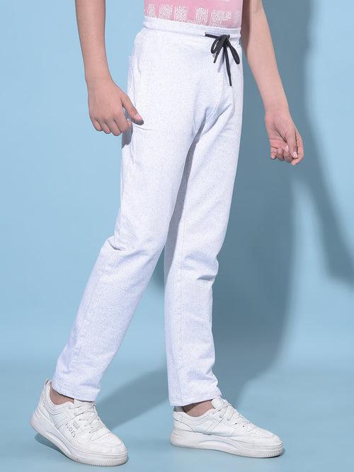 White Printed Trackpants