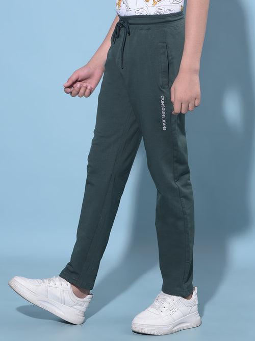 Green Printed Trackpants