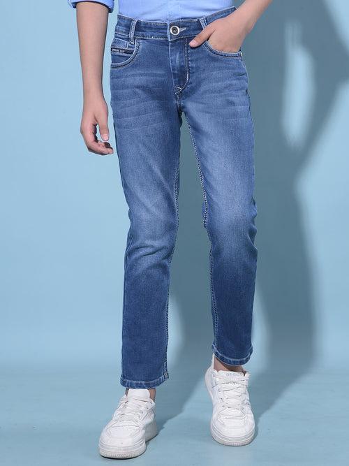 Blue Stretchable Cotton Jeans