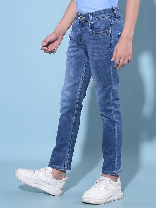 Blue Stretchable Cotton Jeans