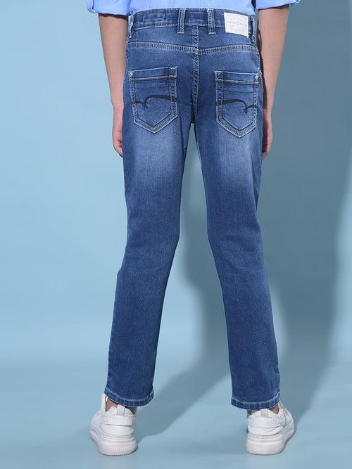 Blue Stretchable Cotton Jeans