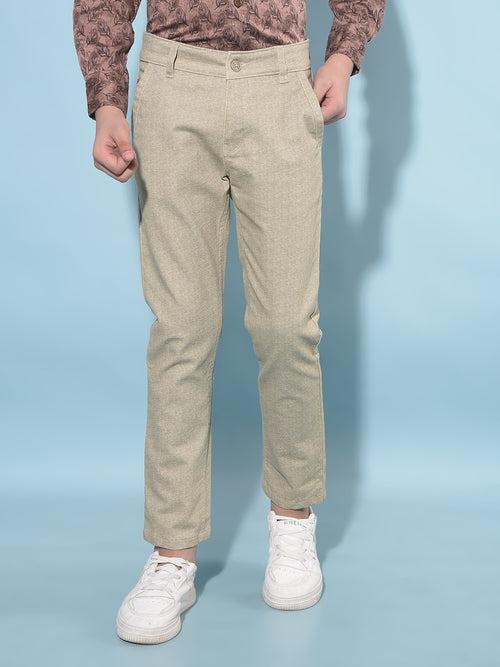 Khaki Printed Trousers