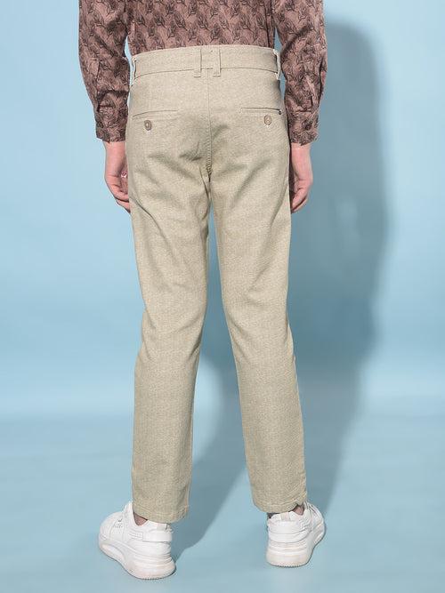 Khaki Printed Trousers