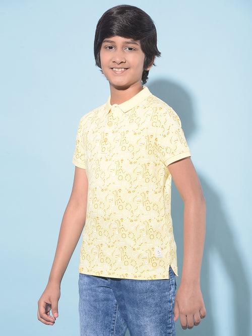 Mustard Printed T-Shirt