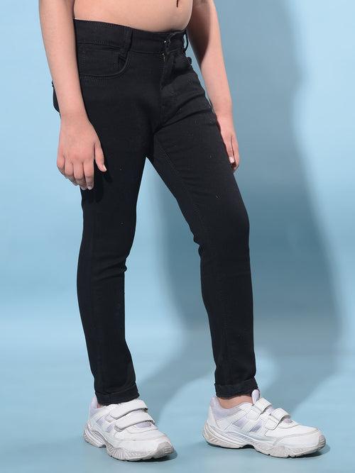 Black Skinny Cotton Jeans