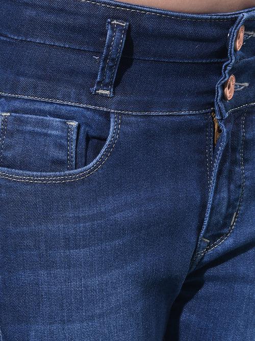 Blue Skinny High-Waist Jeans