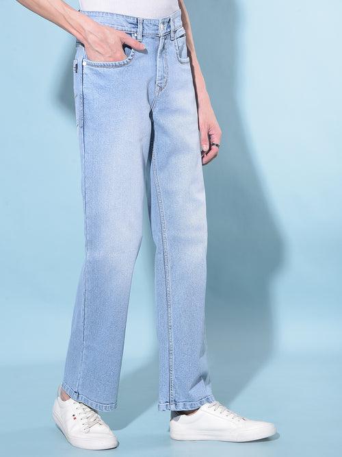 Blue Loose Stretchable Jeans