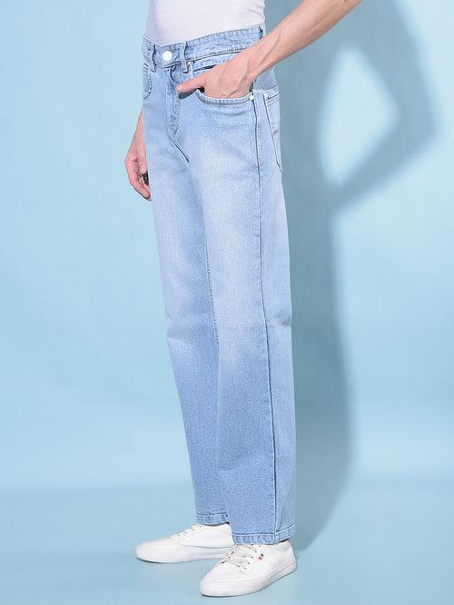 Blue Loose Stretchable Jeans