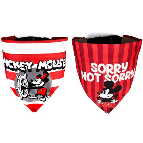 Mickey Steamboat Wille Reversible Dog Bandana with collar